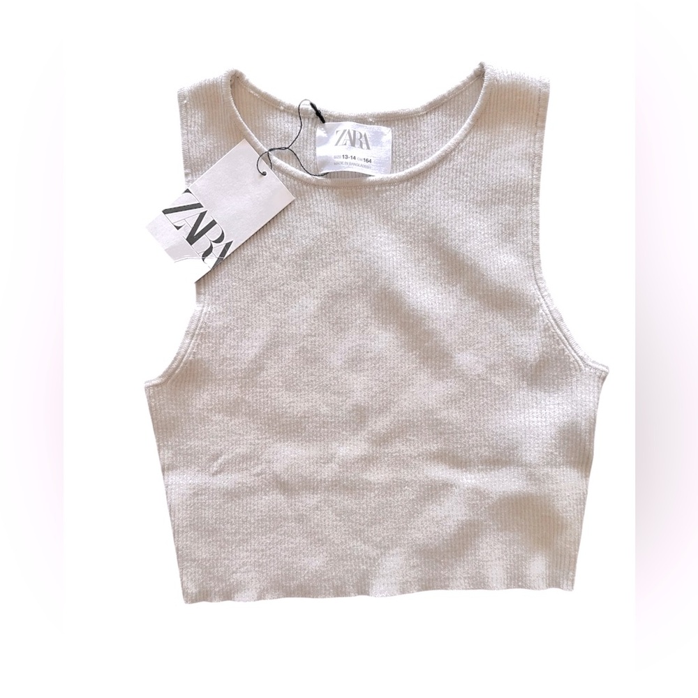 New Zara girls size 13-14 knit sleeveless top